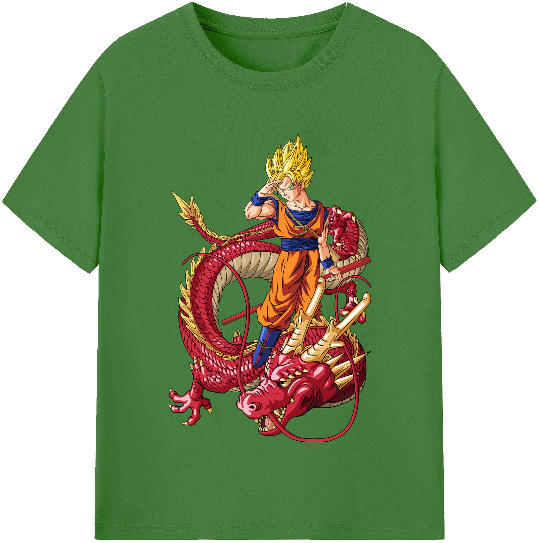 （画像用） ドラゴンボール 孫悟空（そん ごくう）Son Goku カカロット DRAGON BALL Kakarotto レディースカジュアルプリントTシャツ（綿100％）